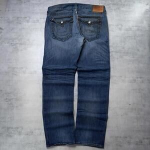 Y2K Blue True Religion Billy Bootcut Studded Denim Jeans